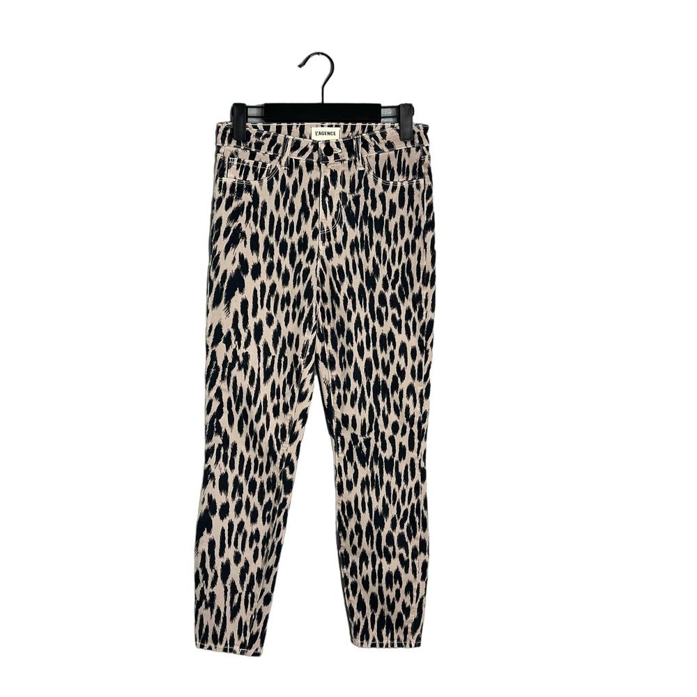 NWOT L'AGENCE Printed Midrise Straight‎ Leg Jeans Size 25